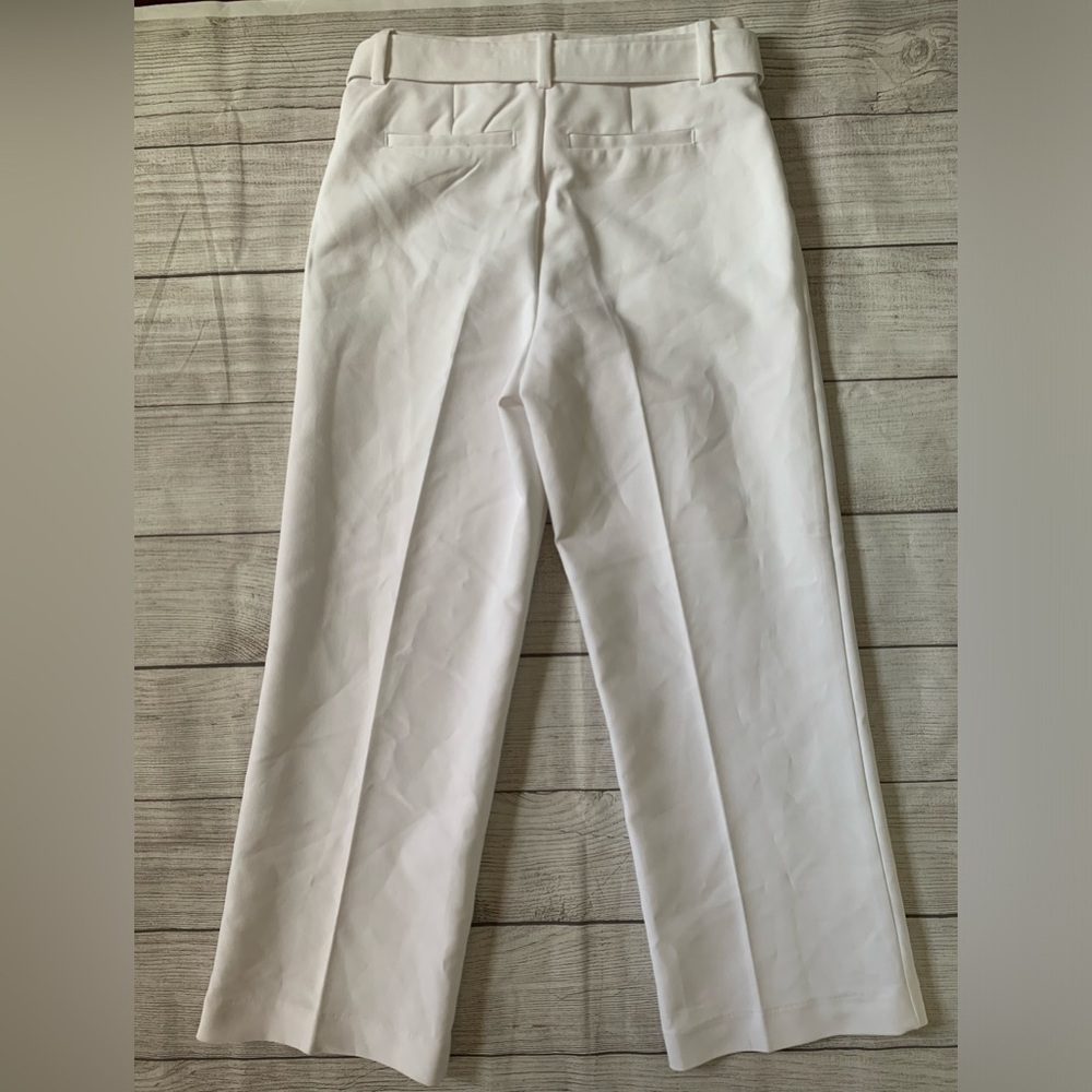 Crosby White Belted Cropped Wide Leg Pants - Picture 4 of 10